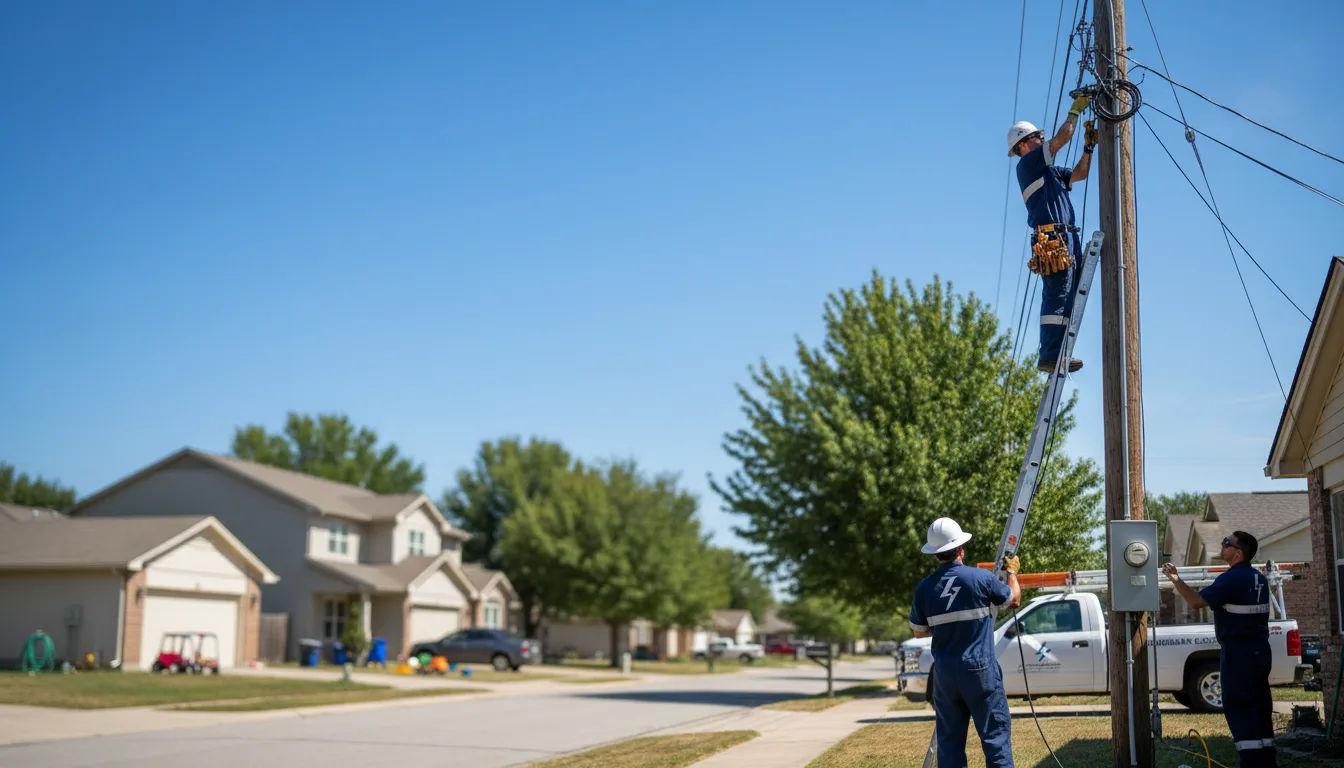 Residential electrician providing installation services in Ophiem, IL